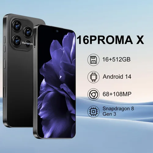 Miniatura 6 de 16PM Smartphone: Massive 6.99" FHD+ Screen Epic 7000mAh Battery Life 16+512GB Extreme Speed 108MP Pro Camera Unlocked Android Superior to