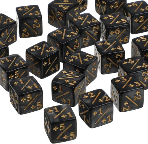 Miniatura 8 de Toddmomy Juego de contadores de dados de 24 piezas de acrílico de 0.62 pulgadas más fichas de dados para juegos de cartas, accesorios