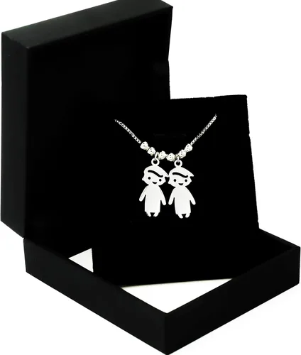 Miniatura 7 de OBTIAN - Collar con colgante de plata 925 con grabado personalizado para niños y madres hecho a medida para cualquier niño o niña para regalo