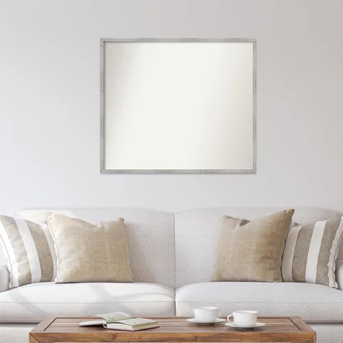 Miniatura 1075 de Amanti Art Espejo de baño blanco para sobre el fregadero, 32 x 45 pulgadas, espejo de tocador rectangular blanco esbelto, marco de madera moderno