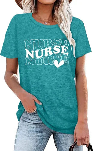 Miniatura 3 de Camisa de enfermería para mujer, camiseta de escuela de enfermería, inspiración, camisetas de regalo para enfermeras, blusas casuales para enfermeras