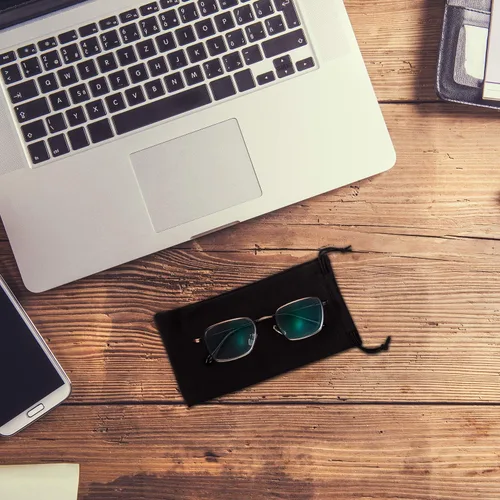 Miniatura 5 de Funda de microfibra para gafas de sol, bolsa suave con paño de limpieza para gafas, 25 piezas