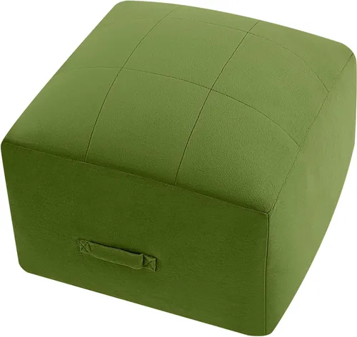 Miniatura 15 de MeMoreCool Puf Otomano Cuadrado Relleno Reposapiés, Puf de Suelo Reposapiés con Relleno de Trozos de Espuma, Otomano Relleno Suave Reposapiés