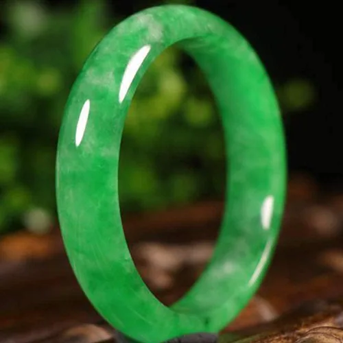 Miniatura 2 de Pulsera de jade birmano natural con jadeíta verde completo para mujer, caja de joyería de regalo con certificado, Jade