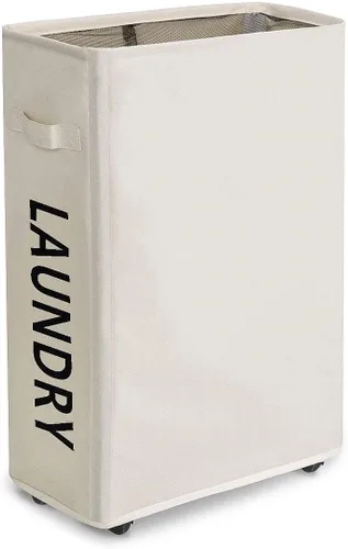Miniatura 10 de Cesta para la ropa sucia delgada con asas, cesta plegable para la ropa sucia, bolsa estrecha para ropa sucia, cesta plegable para ropa sucia, 45