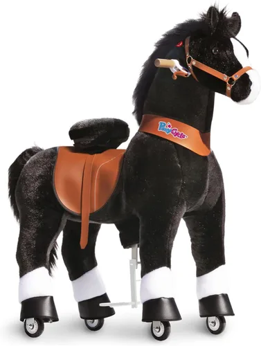 Miniatura 13 de PonyCycle Caballo de paseo para niños pequeños de 3 a 4 años con freno, sin batería (30 pulgadas de altura/tamaño 3 modelo clásico U) poni mecánico