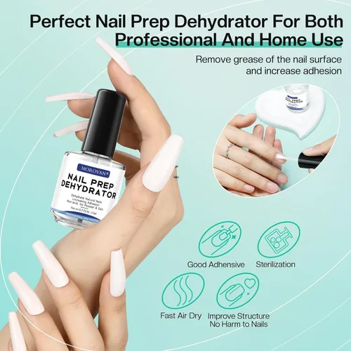 Miniatura 3 de Morovan - Deshidratador profesional para uñas sin ácido para esmalte de uñas de gel UV, uñas acrílicas, imprimación natural de uñas de secado