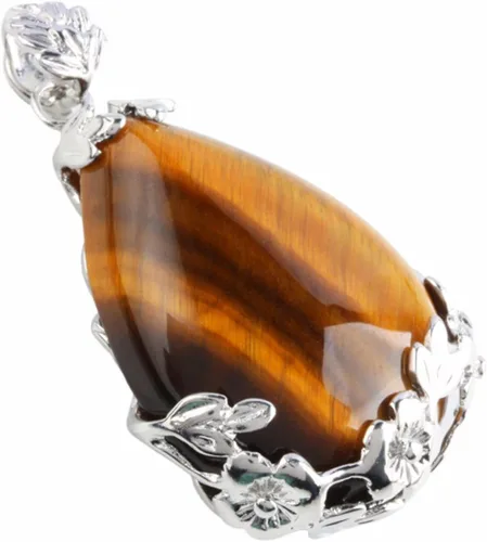 Miniatura 2 de rockcloud - Colgante de piedras preciosas con forma de lágrima floral