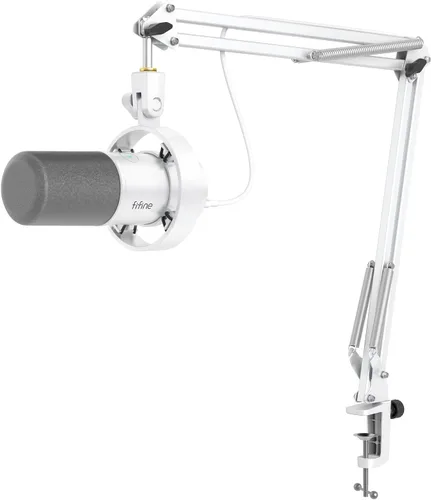 Miniatura 12 de FIFINE - Kit de micrófono de podcast K688, micrófono dinámico USB/XLR con brazo articulado para PC/mezclador XLR, micrófono para juegos con botón