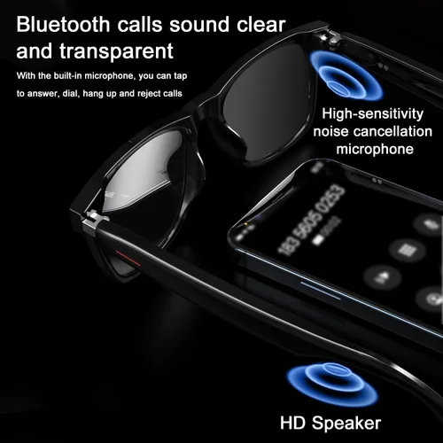 Miniatura 3 de Anteojos inteligentes con canciones escuchables, lentes de sol inalámbricos Bluetooth inteligentes para mujeres y hombres