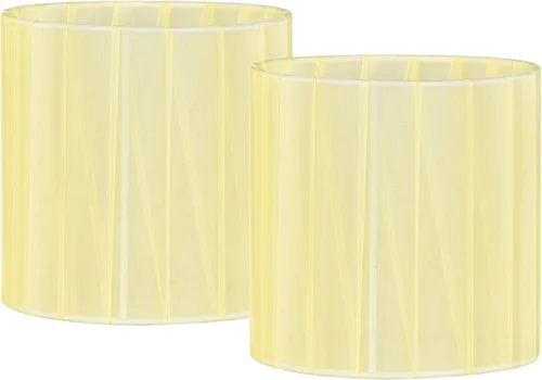 Miniatura 12 de LYON - Pantallas de organza pequeñas con clip para lámpara de pared, juego de 2, tambor pequeño, 5.2 x 5.2 x 5.2 pulgadas de alto, cinta organza