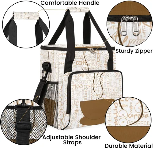 Miniatura 6 de Bolsa de transporte para cafetera de cápsulas de café FengQuGou, bolsa de almacenamiento y viaje compatible con Keurig K-Mini o K-Mini Plus, estuche