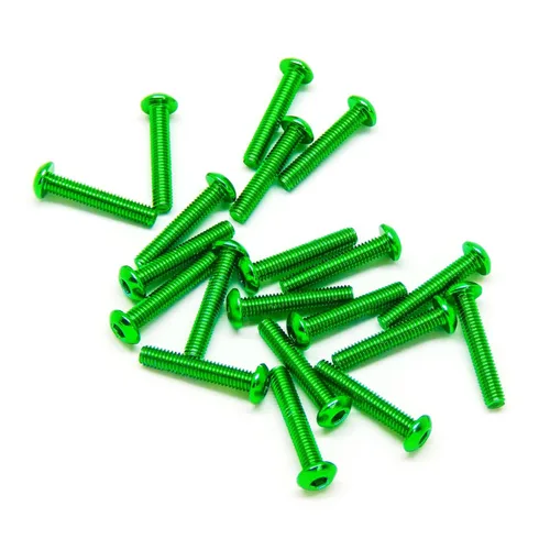 Miniatura 8 de 20pcs M3x16mm Tornillos de cabeza de botón 6063 Aluminio Hex Socket (colores anodizados) (negro)