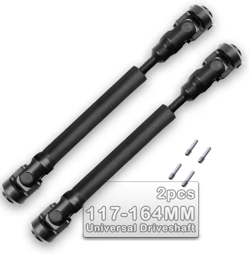 2 piezas de 4.606-6.457 in de eje de transmisión universal RC actualizaciones para 1/10 Axial SCX10 SCX10-II Redcat D90 Gen7 /Pro RC4WD GEN8 RC