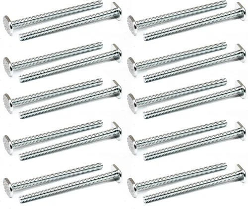 Miniatura 11 de POWERTEC Paquete de 20 pernos de riel en T de 5/16"-18 para pista en T, pernos de ranura en T de 1-1/2 pulgadas de largo para pista en T universal