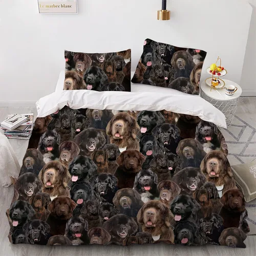 Miniatura 17 de Juego de funda de edredón de Malinois belga, juego de ropa de cama decorativo de 3 piezas con 2 fundas de almohada, funda de edredón suave, juego