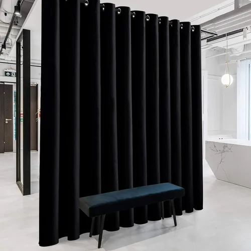 Miniatura 16 de RYB HOME - Cortinas extra largas con bloqueo de luz, persianas opacas insonorizadas para privacidad para cine en casa, oficina, fondo de patio, sala