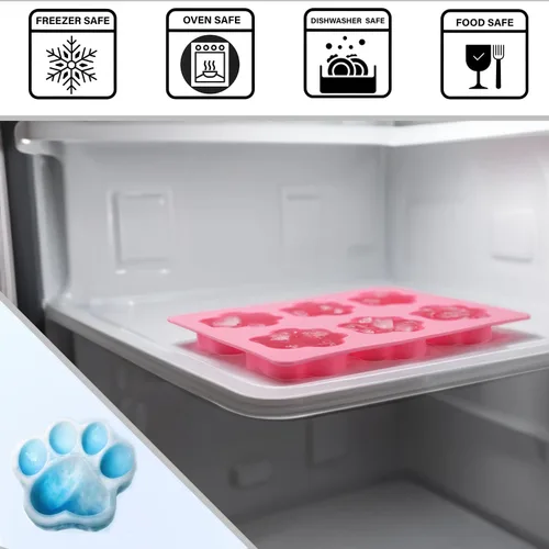 Miniatura 3 de Juego de 3 moldes de dulces de forma divertida para hacer golosinas para perros, molde de silicona con forma de pata
