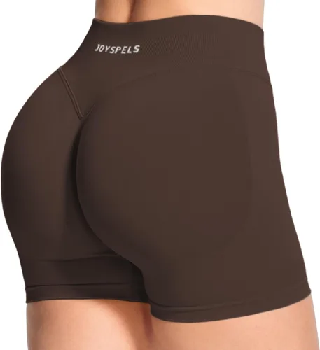 JOYSPELS SEAMX - Pantalones cortos de entrenamiento de impacto para mujer, 4.5 pulgadas, levantamiento de glúteos, pantalones cortos de ciclista sin