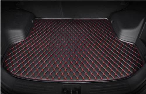 Miniatura 9 de Tapete de carga personalizado para maletero de automóvil, impermeable, antideslizante, protección para todo tipo de clima, material de cuero, Negro