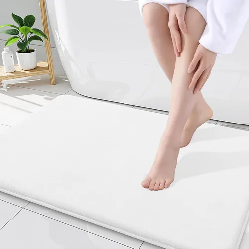Miniatura 59 de Smiry Tapetes de Baño de Espuma Viscoelástica 36 x 24 pulgadas, Tapetes de Baño Extra Suaves y Absorbentes, Alfombra Antideslizante Lavable