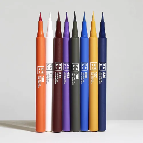 Miniatura 6 de 3INA The Color Pen Eyeliner - Lápiz delineador de ojos líquido colorido impermeable para un aspecto atrevido, punta de fieltro precisa, maquillaje