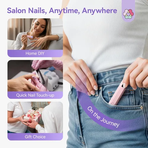 Miniatura 7 de SAVILAND Essentials Lámpara de uñas LED manos libres: luz UV rosa de secado rápido con soporte plegable LCD visible Temporizador de 20/60s lámpara