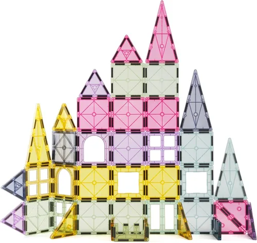 Miniatura 7 de Juego de azulejos magnéticos para automóvil, camión de juguete con imanes más fuertes, autos educativos con enganche reforzado y cama larga