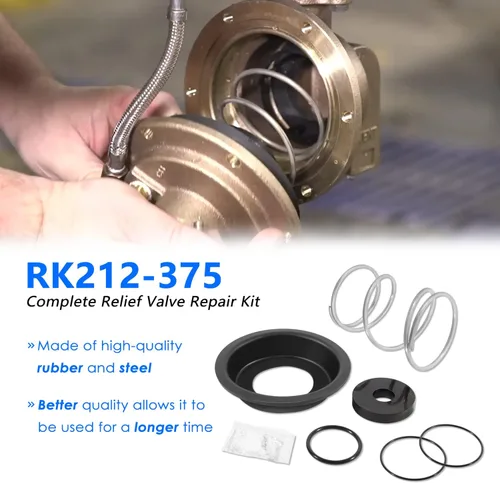 Miniatura 4 de Repuesto para Zurn Wilkins RK212-375 Kit completo de reparación de válvula de alivio, compatible con modelos Wilkins de 2-1/2"-6" 375A 375AST 475