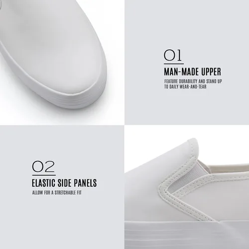 Miniatura 4 de JABASIC Mocasines de plataforma sin cordones para mujer zapatos casuales cómodos