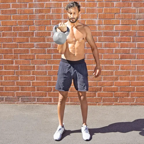 Miniatura 5 de ProsourceFit Vinyl Coated Cast Iron Kettlebells for Full Body Fitness Workouts
