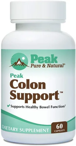 Peak Pure & Natural Suplemento de limpieza y desintoxicación de colon para la salud digestiva, apoyo para la salud intestinal con inulina y