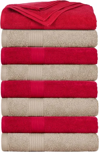 Miniatura 13 de Ample Decor Juego de 12 toallas de baño de 600 GSM, 100% algodón, 4 toallas de baño, 4 toallas de mano, 4 paños de lavado, absorbentes y suaves