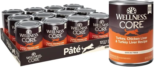 Miniatura 10 de Wellness CORE Alimento húmedo natural sin granos para perros enlatado, pescado blanco, salmón y arenque, lata de 12.5 onzas (paquete de 12)