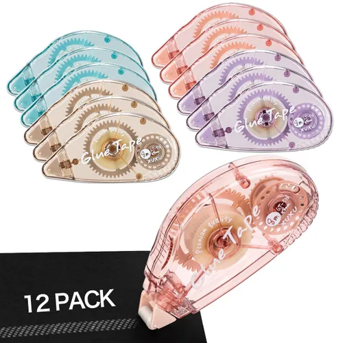 Miniatura 8 de Paquete de 12 rodillos de cinta de doble cara, cinta para álbumes de recortes, dispensador de cinta adhesiva permanente para manualidades