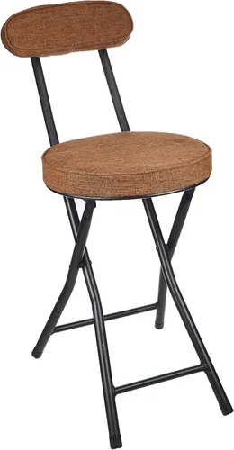 Miniatura 9 de パール金属(PEARL METAL) Respaldo incluido, BLKP Silla de tubo plegable, 28.7 in, negro mate