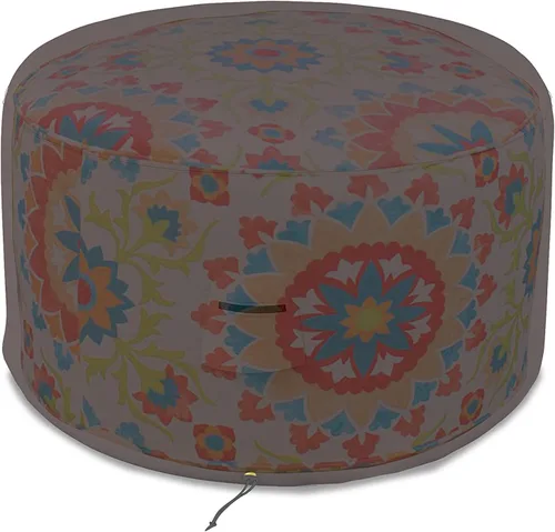 Miniatura 5 de Covers & All Funda otomana redonda, PVC de 12 onzas, impermeable, resistente a los rayos UV y a la intemperie, protector de muebles de jardín