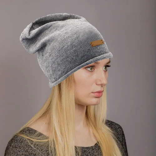 Miniatura 3 de Gorro de punto holgado para mujer, gorro de invierno suave y cálido para mujer, gorro de lana de punto con calavera D1-ZZDDM