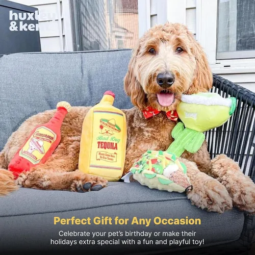 Miniatura 8 de Huxley & Kent Juguete Divertido para Perros con Chirriador – Juguetes de Felpa Power Plush Chirriantes para Perros Pequeños, Medianos y Grandes