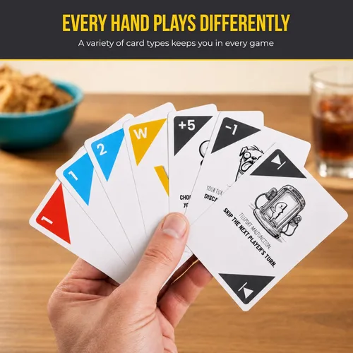 Miniatura 5 de Juego de cartas – Juego de cartas familiar de ritmo rápido estilo Rummy para niños, adolescentes y adultos A partir de 7 años 2 a 4 jugadores