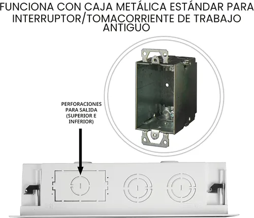 Miniatura 10 de Legrand - Gestión de cables OnQ, caja multimedia en pared, carcasa de cableado estructurado de doble propósito, caja de almacenamiento empotrada