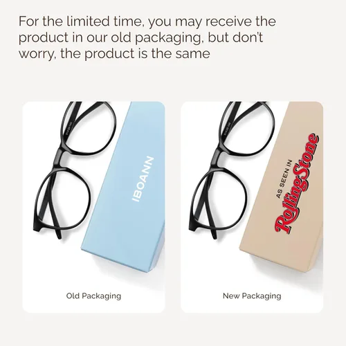 Miniatura 7 de IBOANN - Lentes con filtro de luz azul para mujeres y hombres, paquete de 3 unidades, armazón redonda estilo retro a la moda, lentes falsos vintage