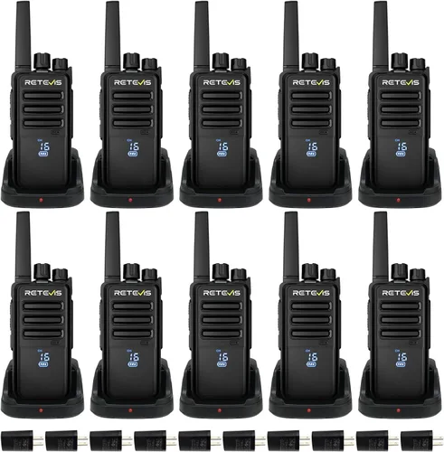 Miniatura 11 de Retevis RT68H Walkie Talkies de largo alcance, radio resistente de 2 vías con auricular, 1200 mAh, pantalla oculta, silenciamiento de 9 niveles