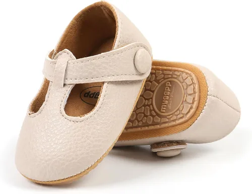 SOFMUO Zapatos deportivos de cuero con cordones para bebés, niños y niñas, suela de goma suave, mocasines Oxford para recién nacidos,