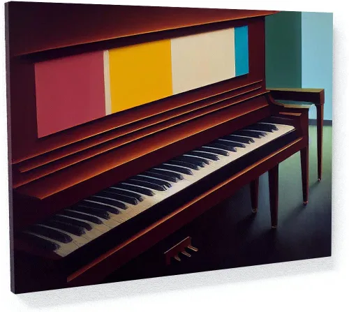 Miniatura 7 de Sense Canvas Piano 18 - Lienzo decorativo para decoración del hogar, póster pequeño de 16 x 12 pulgadas, 0.75 pulgadas