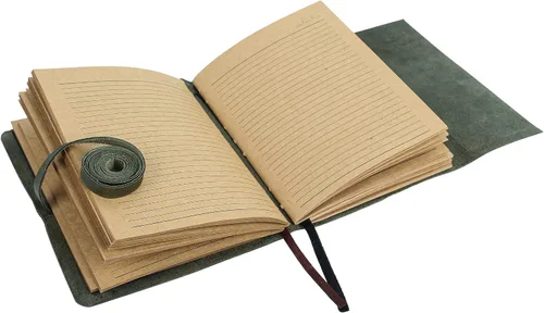 Miniatura 5 de Diario de cuero para mujeres y hombres en relieve de 8 x 6 pulgadas, hecho a mano, papel para manualidades, cuaderno de la madre tierra, cuaderno