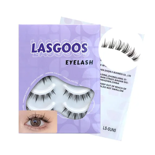 Miniatura 9 de 3 pares de pestañas postizas de aspecto natural, pestañas postizas de uso diario, tira cruzada de banda transparente para maquillaje de ojos