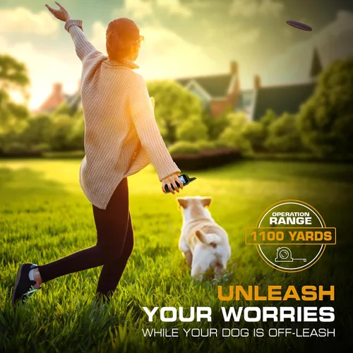 Miniatura 5 de INVIROX Collar de entrenamiento para perros grandes X2 [Edición 2026] 123 niveles de collares E para perros con rango de 1100 yardas, 100%