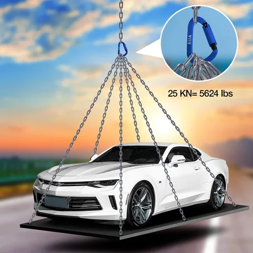 Miniatura 5 de Mosquetones de Escalada en Roca con Bloqueo Automático, Certificados UIAA Profesionales 25KN (5620 lbs) Mosquetones Resistentes para Rappel