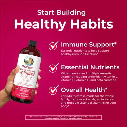 Miniatura 5 de Multivitamínico para mujeres, hombres y niños, vitaminas líquidas de suplemento de apoyo inmunológico y energético. Impulsor de belleza, vegano, sin